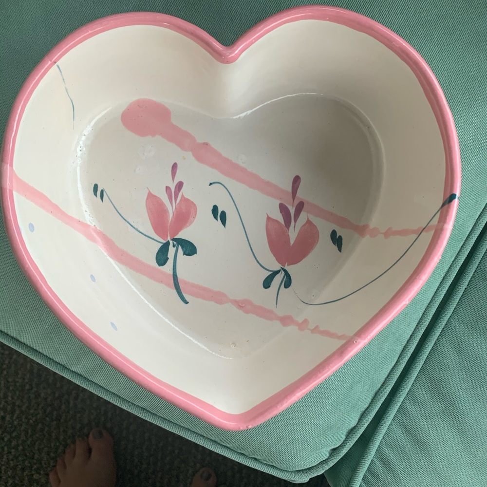 Heart Shaped Pottery Serving/Baking Dish